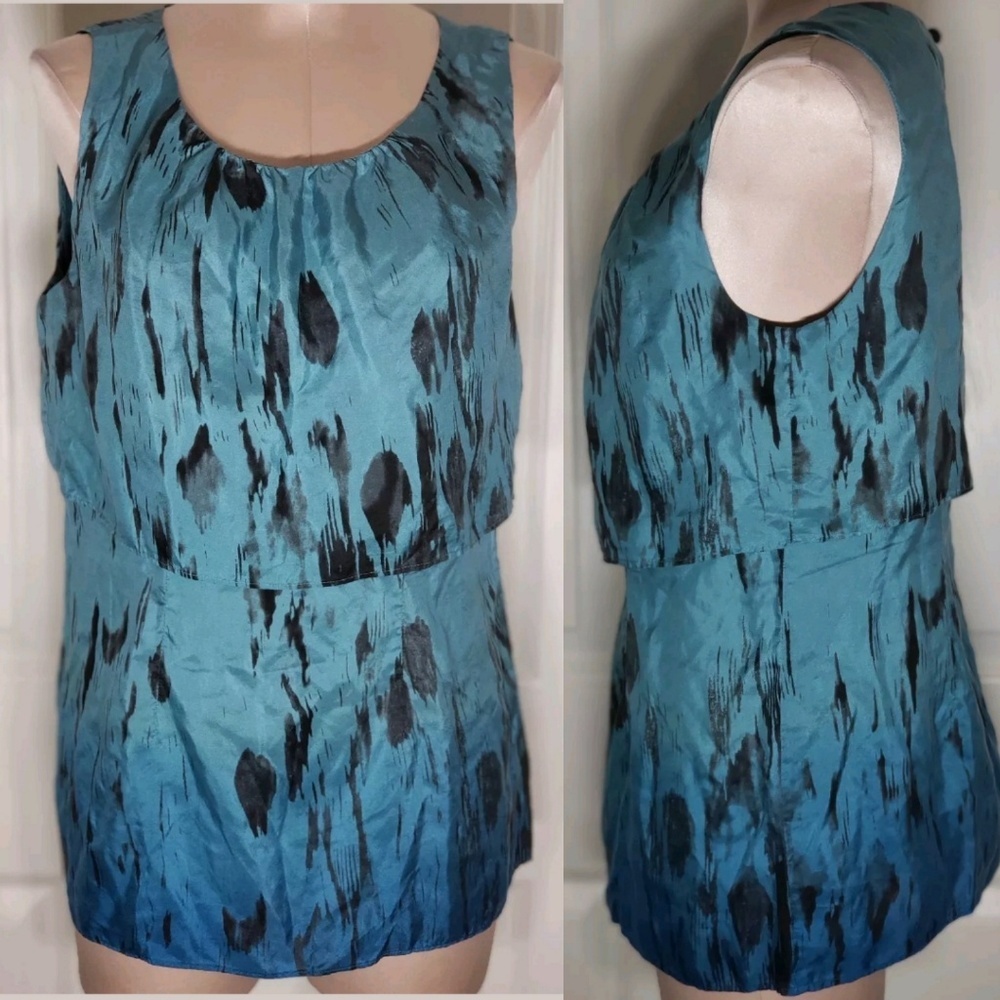 CAbi Serena Tiered Tank Top Blouse Sz M
